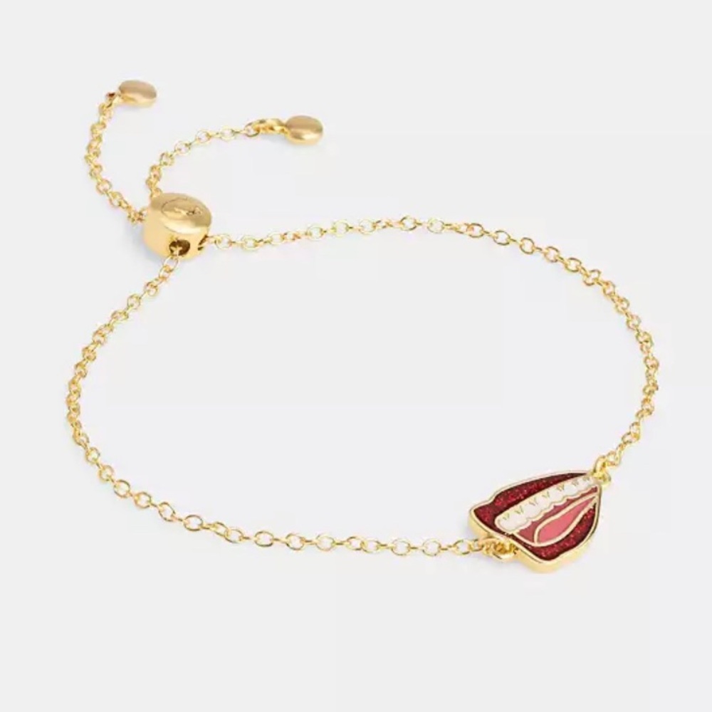 NEW! COACH x TOM WESSELMAN Lips Slider Bracelet, NWT, GORGEOUS! - Picture 11 of 11